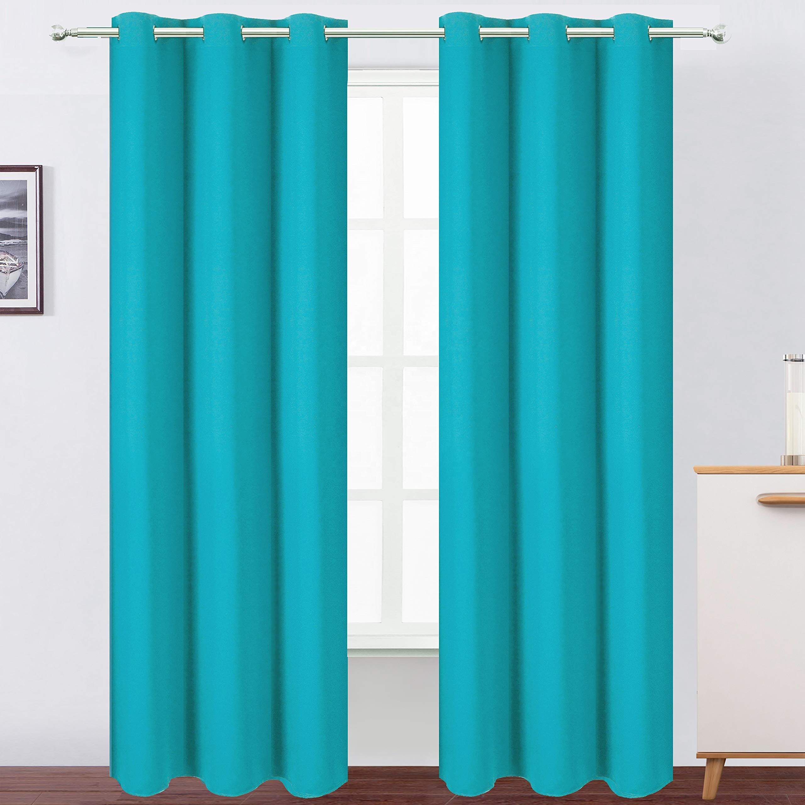 Wholesale Luxury European Curtain Manufacturers Hotel Window Turquoise Blackout Curtains for Home Bedroom