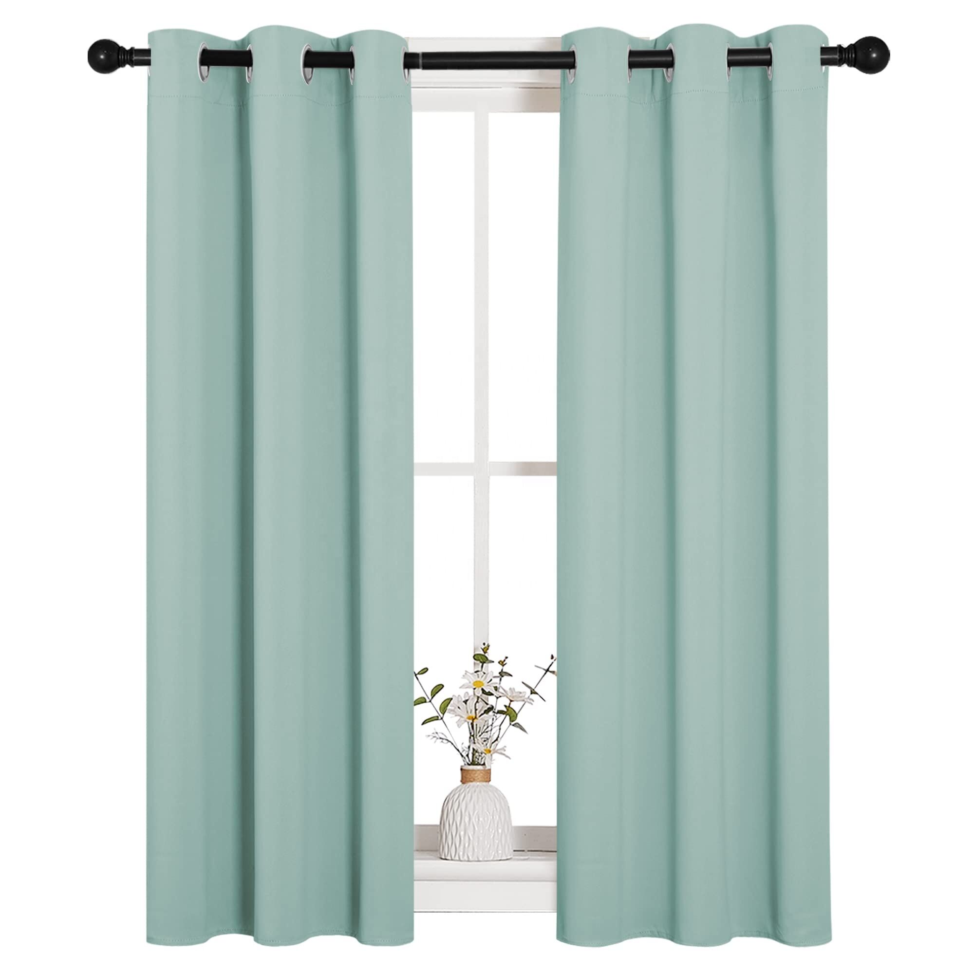 Wholesale Grommet Top Thermal Insulated Living Room Bedroom Window Aqua Blue Curtains