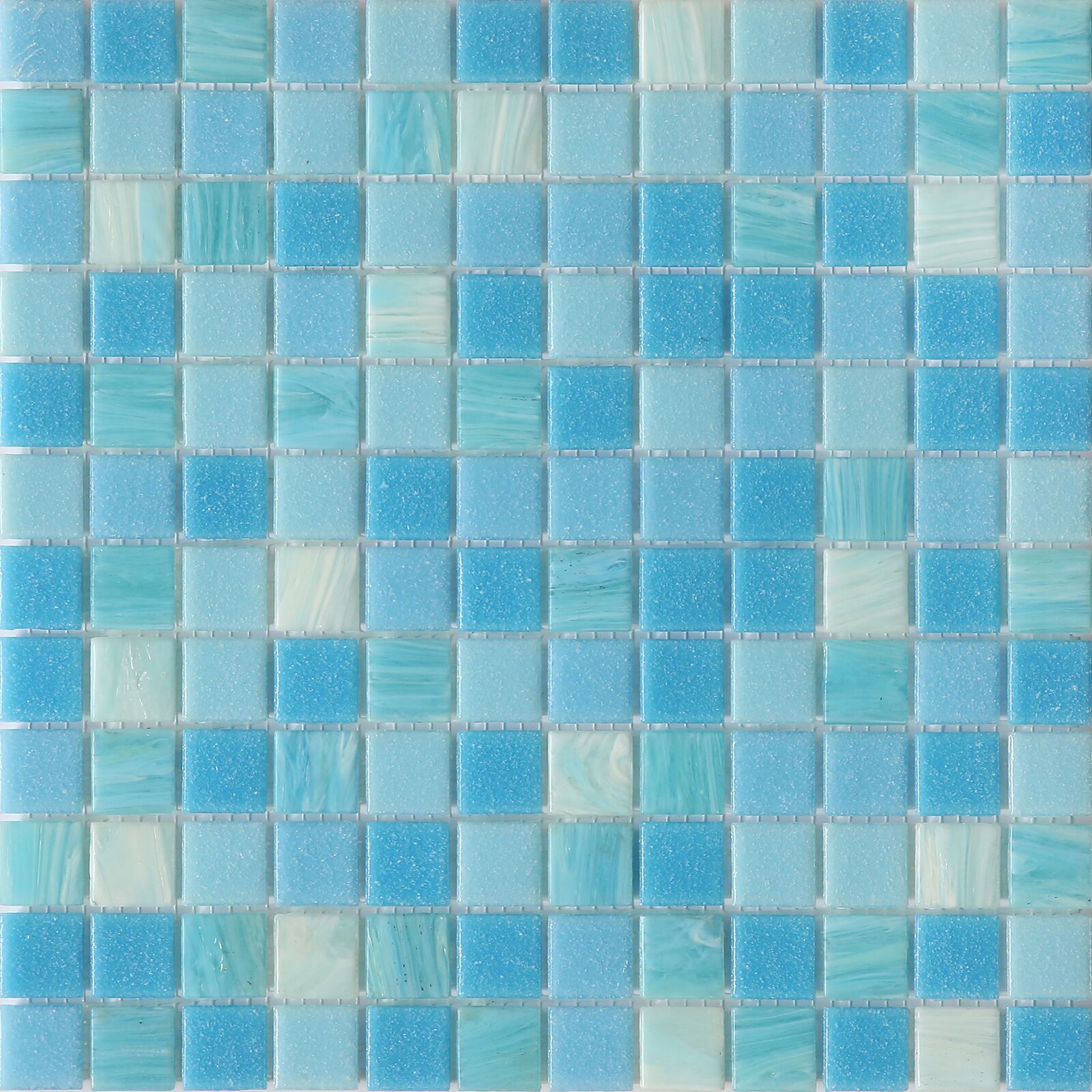 Cheap Pirces Mosaic Tile Square Blue Mix Factory Directly Sell Swimming Pool Mosaic Tile