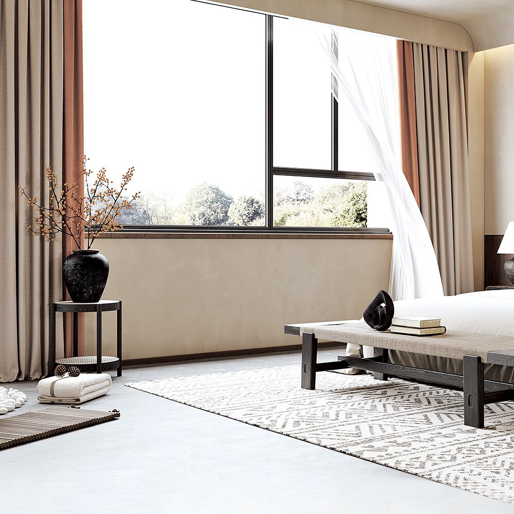 Hotel Room Darkening Thermal Insulated Curtains Drapes Blackout Flame Retardant Fabrics Noise Reduction 100% Polyester Modern