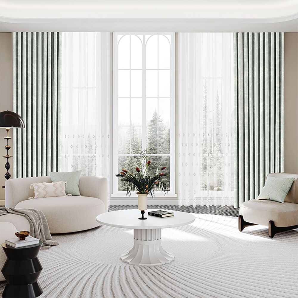 Luxury Resort Drapery Package , Acoustic & Blackout Lining, Perfect for City Apartments for Modern Interiors ODM&OEM