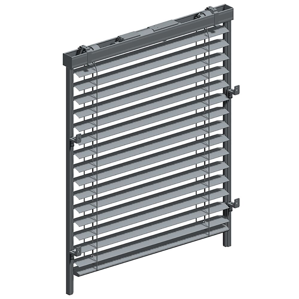 Outdoor Electric Aluminum Venetian Blinds Waterproof Sunproof Window Cover Thick Metal Skylights Built-in for Hotels