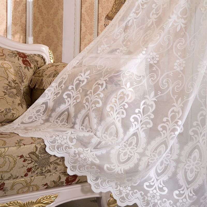 New Arrival Floral Design Embroidery Luxury Lace Curtain for Home Window